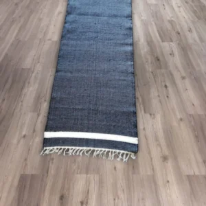 Charcoal and White Runner