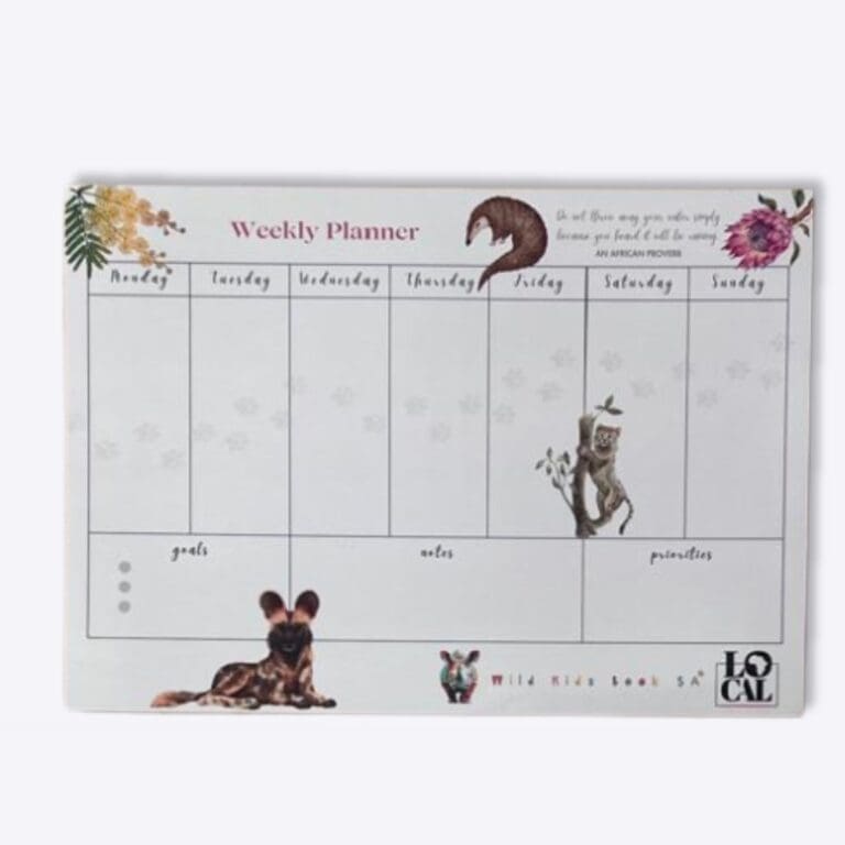 Reusable Weekly Planner with Magnets - Endangered Species Collection