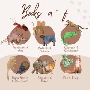 A5 African Animal Alphabet Series (Set of 22 Books) | Local is Lekker ZA | African Gifts