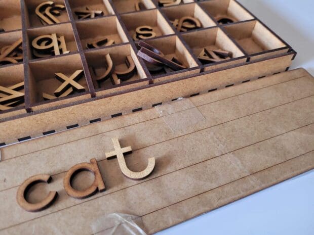 Montessori Alphabet moving tray