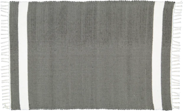 White and charcoal Rug