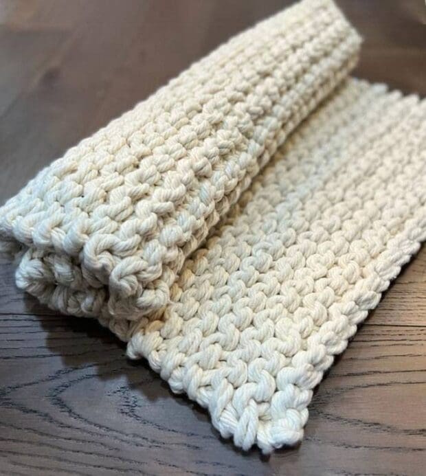 Natural Chunky Knit Bathmat