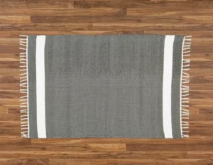 White and Charcoal Rug | Local is Lekker ZA | African Gifts