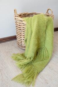 Green Mohair Travel Blanket - Mohair Africa