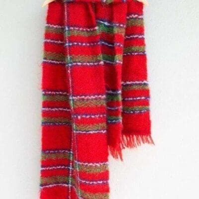 Oversized Mohair plaid scarf