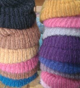 Chunky Mohair Beanies for Kids (With Pom)