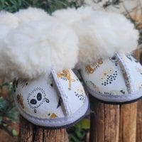 Toddler Sheepskin Slippers - Without Rubber Soles | Local is Lekker ZA | African Gifts