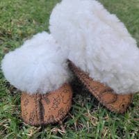 Leopard Sheepskin Slippers for Babies | Local is Lekker ZA | African Gifts