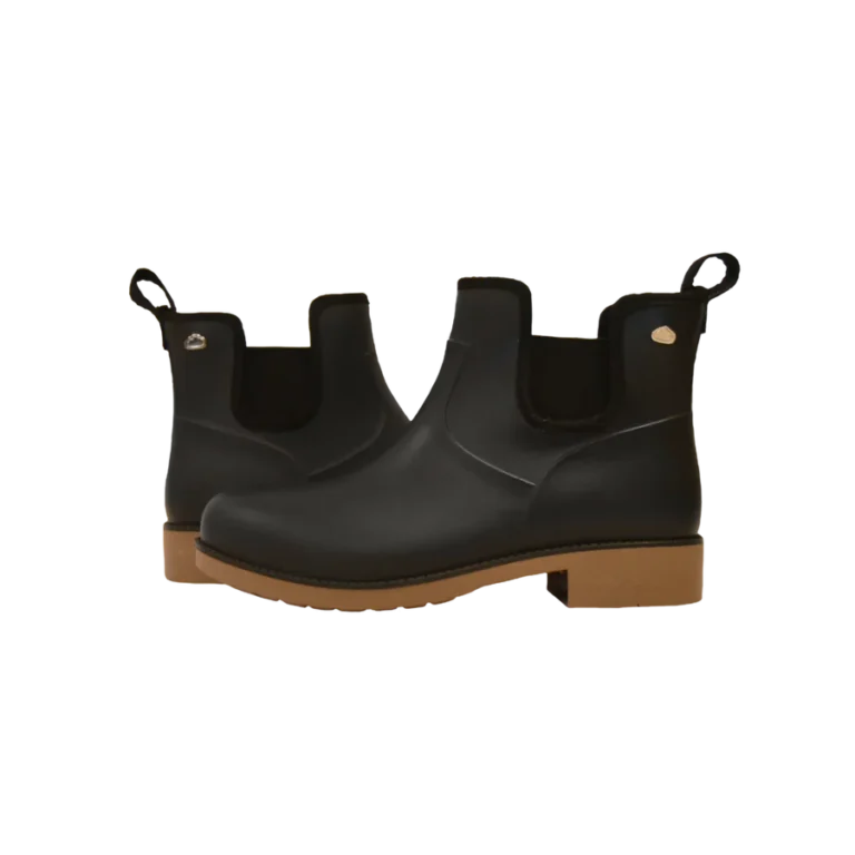 Silver Lining Durban Chelsea Black Toffee Gumboot