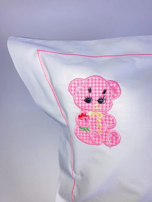 Teddy Accent Oxford Duvet Set (Pink) - Image 3