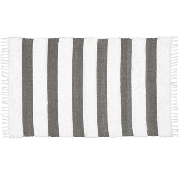 Handwoven Rug - Charcoal White