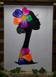 A3 Hand Painted African Art on Canvas