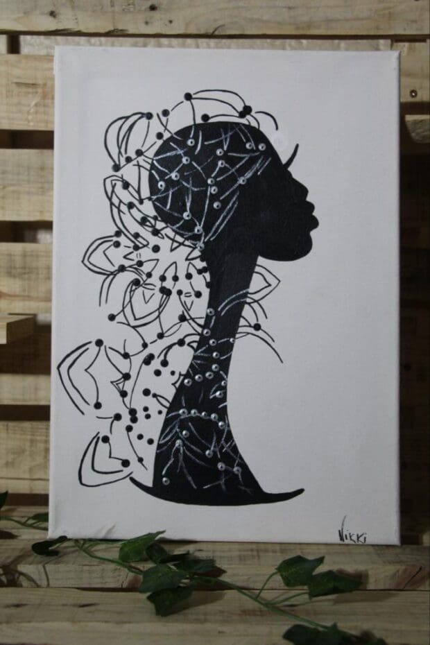 A3 Hand Painted African Art on Canvas