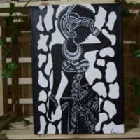 A3 Hand Painted African Art on Canvas