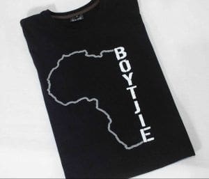 African Shirt- The Brynn Tee (Africa)-Black made by The Boytjie Brand