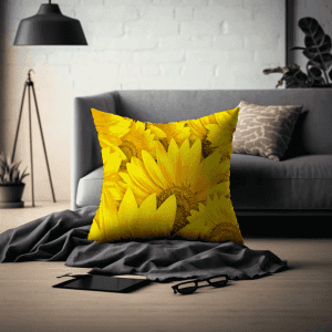 Bright Sunflower Printed Scatter Cushion 