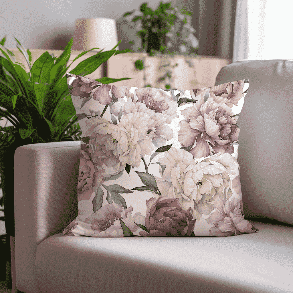 Luxurious Flower Printed Scatter Cushion