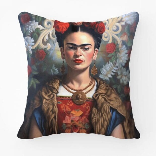 Velvet Frida Kahlo Scatter Cushion - Artistic