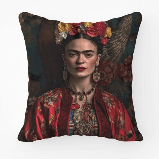 Frida Kahlo Scatter Cushion Dark Printed Scatter Cushion