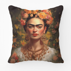 Frida Kahlo Flowers Printed Scatter Cushion