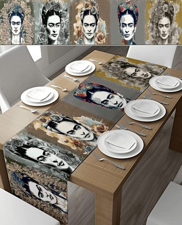 Frida Kahlo Pop Art Table Runner