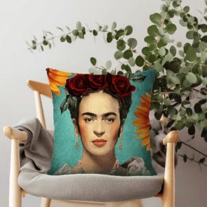 Frida Kahlo Sunflower Printed Scatter Cushion