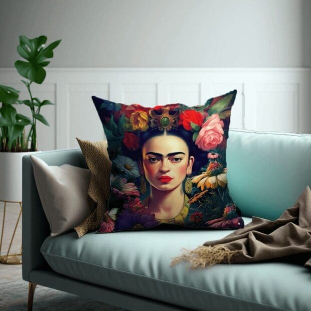 Frida Kahlo Scatter Cushion Boho Printed Scatter Cushion