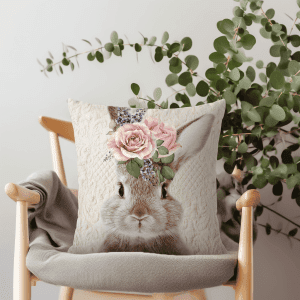 Bunny Rose Printed Scatter Cushion