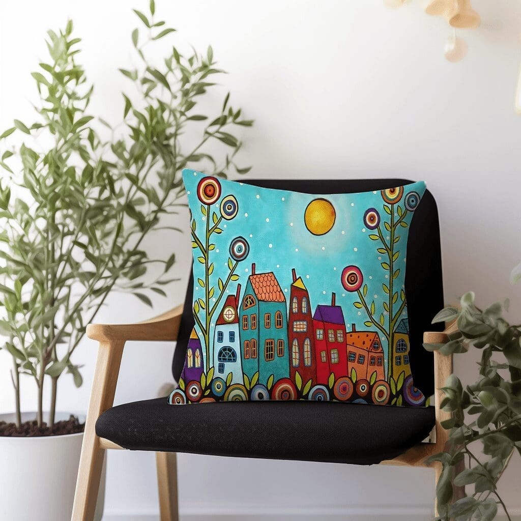 Little Villages Scatter Cushion - Spring (Printed)