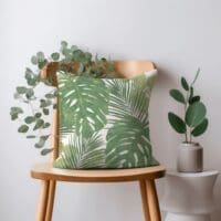 Scatter Cushion - Leaves Green Printed Scatter Cushion