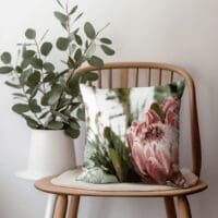 Protea Scatter Cushion- Natural Protea Printed Scatter Cushion