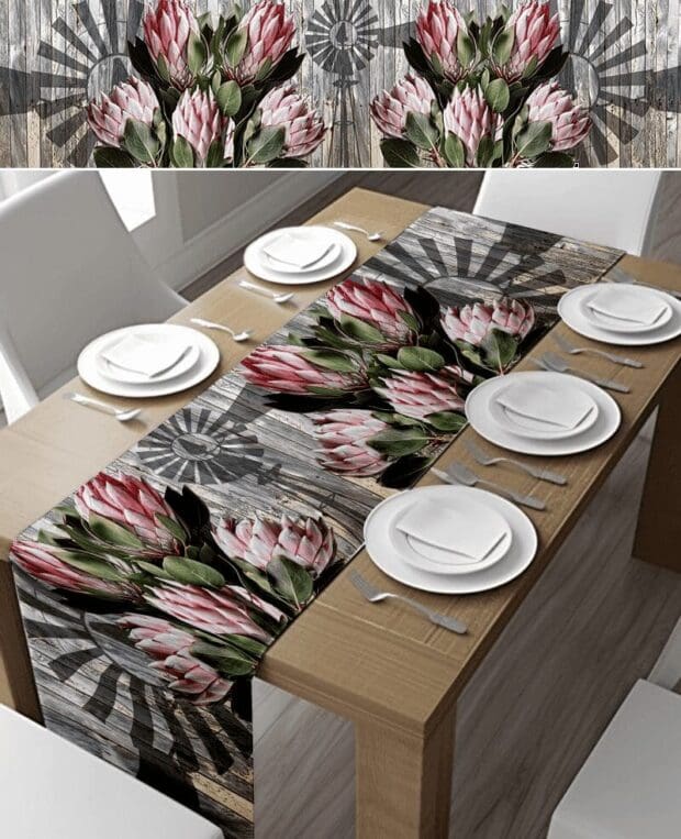 Protea Windmill Table Runner