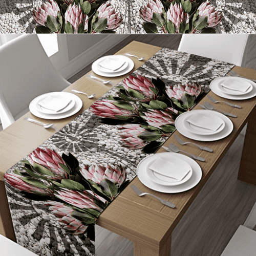 Stone Windmill Protea Table Runners (Various Sizes) | Local is Lekker ZA | African Gifts