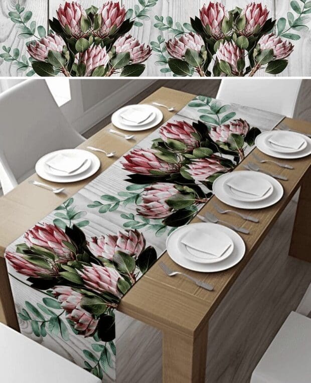 Plush Protea Table Runner (Various Sizes)