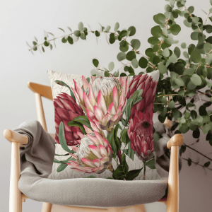 Protea Scatter Cushion – Delightful (Printed) | Local is Lekker ZA | African Gifts