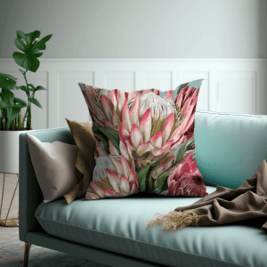 Close-up Protea Printed Scatter Cushion