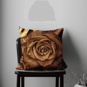 Bronze Rose Printed Scatter Cushion