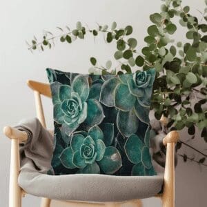 Stylish Succulent Printed Scatter Cushion