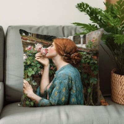 Velvet Vintage Scatter Cushion-Flourishing Vintage Printed Scatter Cushion