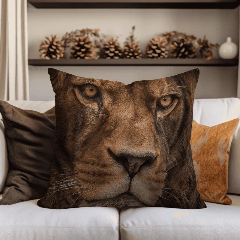 Lion Printed Scatter Cushion (Wildlife Collection)