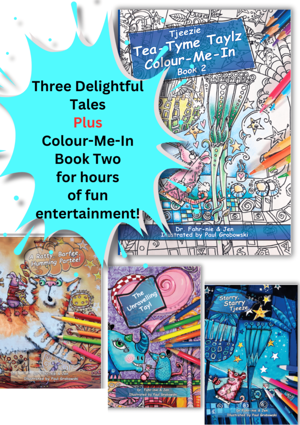 4 5 6 Tjeezie Tea-Tyme Taylz Books & Colour-Me-In Book Collection 2