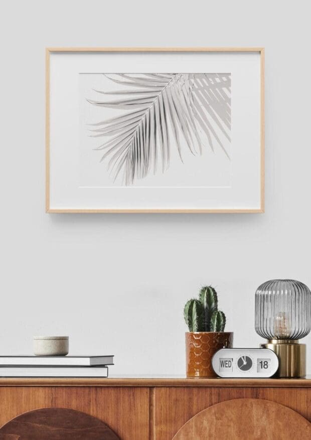 Palm Tree Leaves Soft Tones Poster | N05 - Image 2