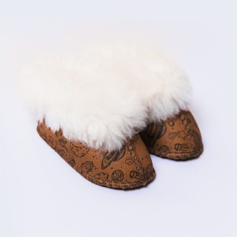 Galactic Kicks Sheepskin Slippers for Children & Toddlers (NEW)