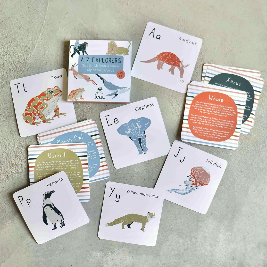 A-Z Alphabet Flash Cards (African Animals)