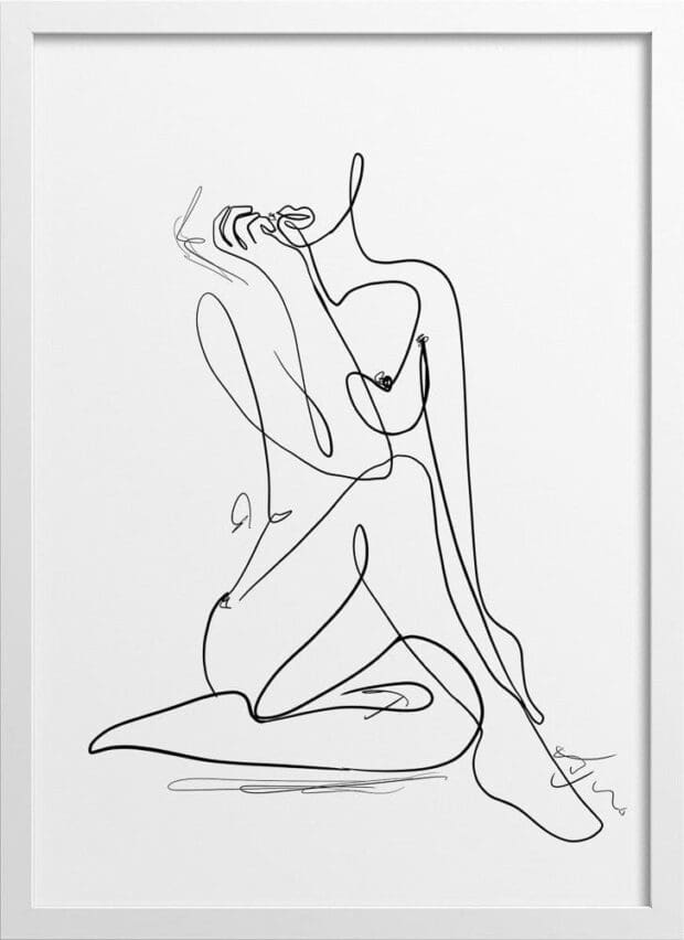 Feminine Form Line Drawing No7