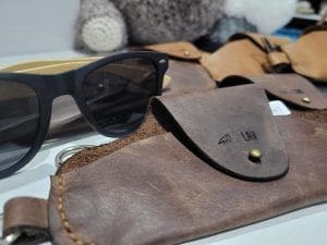 Handcrafted Leather Sunglass Sleeve: