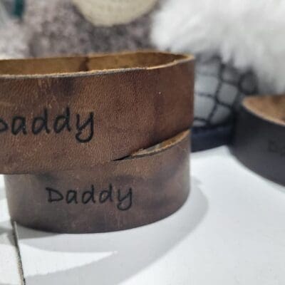 Leather arm bands for dad