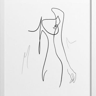 Female Figure Line Drawing no6 - Abstract Illustration