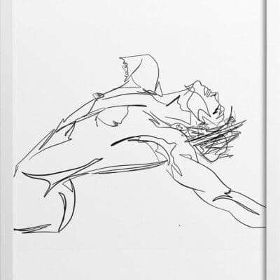 Masculine Male Line Drawing No 4