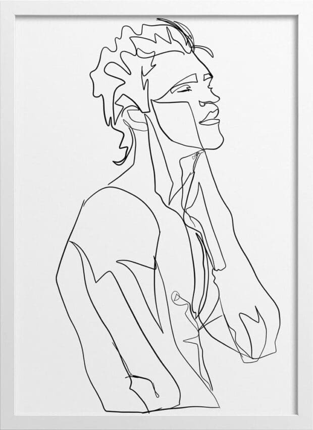 Masculine Male Line Drawing No6